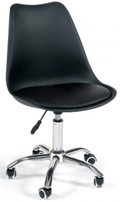 Офисное кресло TULIP mod.106-1 металл/пластик/PU, 58 x 47 x 97см, Black черный / Chrome хром